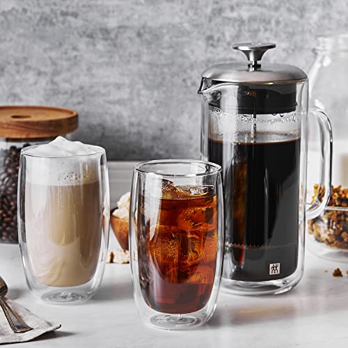 Sorrento Double Wall French Press and Latte Glass (3 Count)