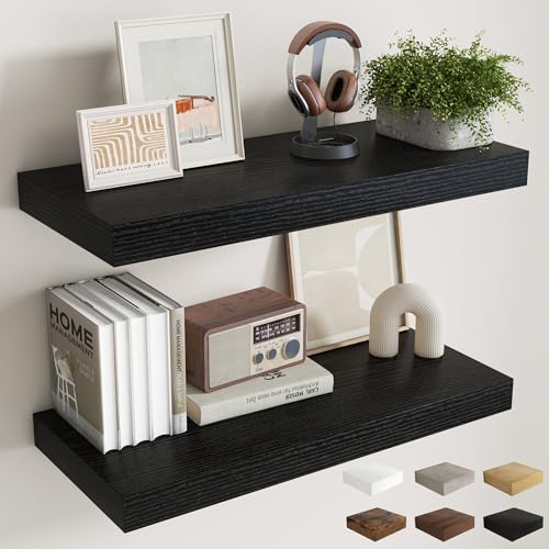 32 Inch Black Floating Shelves for Wall (2 Count)