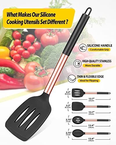 Pack of 4 Silicone Cooking Utensils Set (4 Count)