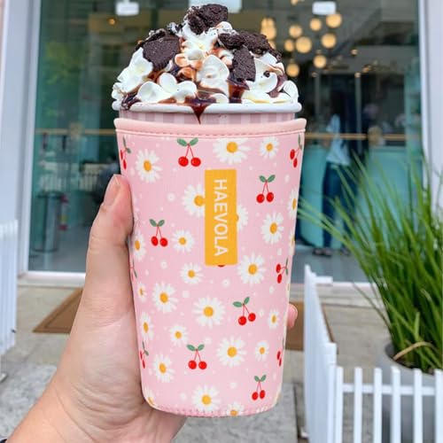 Reusable Insulated Neoprene Iced Coffee Cup Sleeve (3 Count)