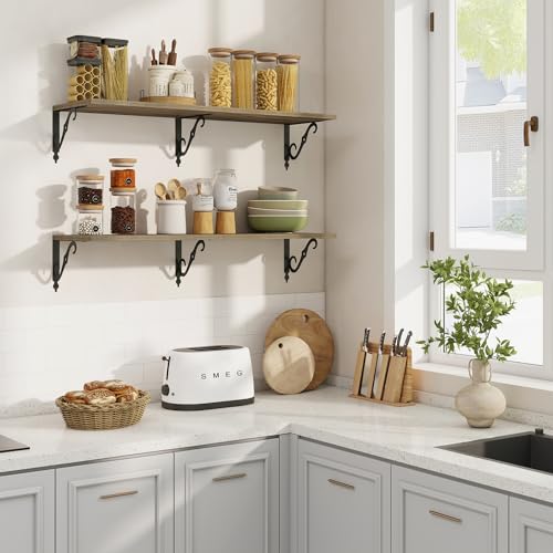 12 Inch Deep Floating Shelves for Wall (2 Count)