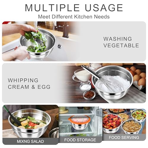 Mixing Bowls with Airtight Clear Lids (6 Count)