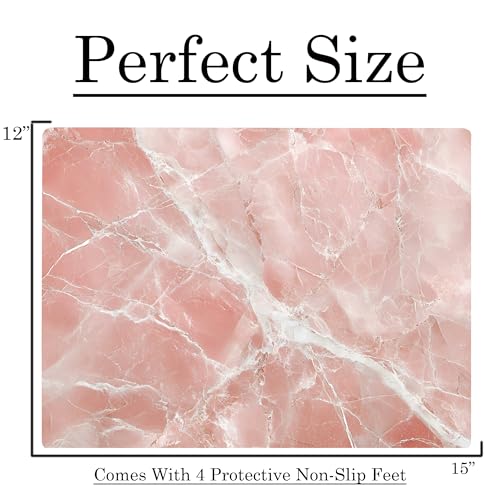 White Pink Rose Quartz Agate Marble Kitchen Glass Cutting Board Ocean Decorative Gift Marbled Granite Stone Rock Gift For Her Mom Wife