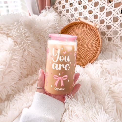 Christian 16oz Can Glass Tumbler with Acrylic Lid & Straw