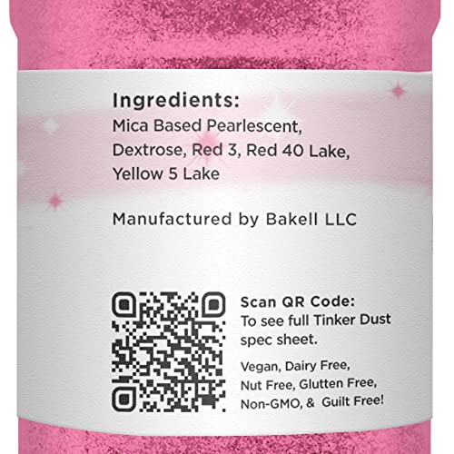 Neon Pink BAKELL Edible Glitter