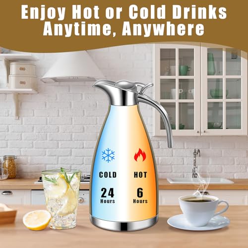 2 Pcs 68oz Thermal Coffee Carafe for Keeping Hot (2 Count)
