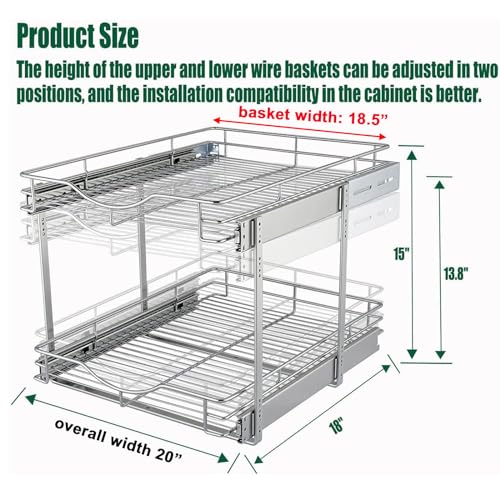 2 Tier Pull Out Cabinet Organizer