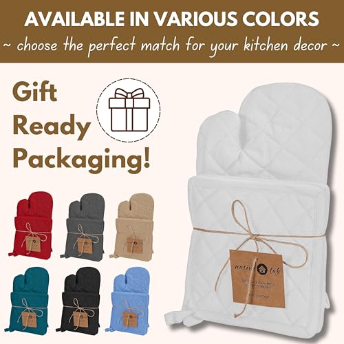 4 Piece Set 2 Oven Mitts & 2 Potholders (4 Count)