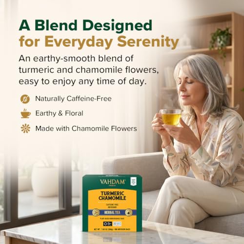 Turmeric Chamomile Tea Bags (100 Count)