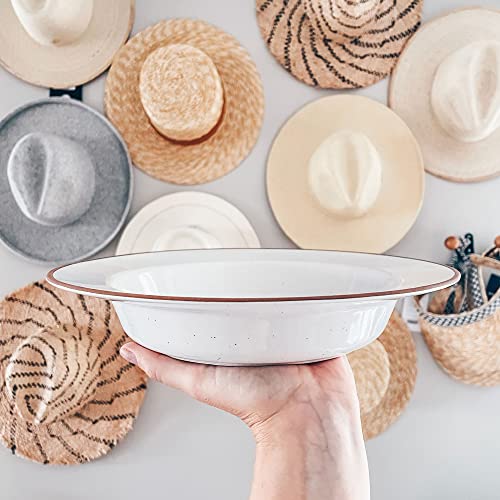 Ceramic Wide Rimmed Soup Bowl 25oz