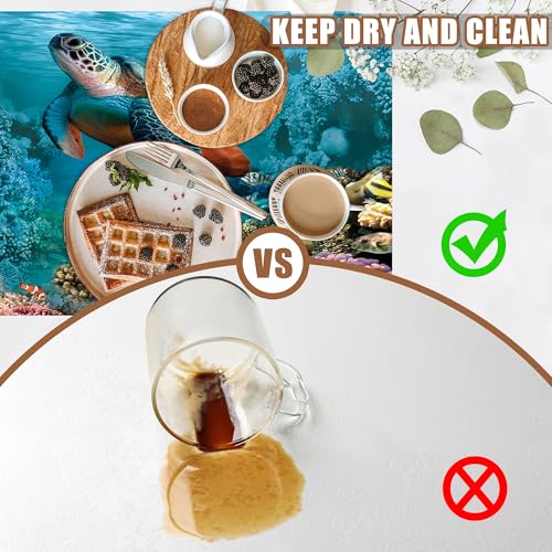 Sea Turtle Coffee Mat Absorbent Dish Drying Mat for Kitchen Counter Hide Stain Rubber Backed Coffee Bar Accessories Fit Under Espresso Machine Dish Rack