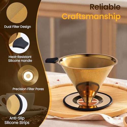 2.0 Upgraded】 Pour Over Coffee Dripper