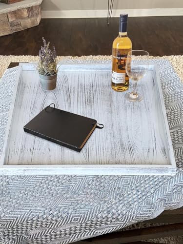 Extra Large Square Ottoman Table Tray 24 inch