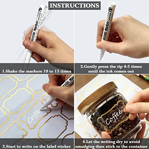 Clear Labels for Jars 180pcs Waterproof Removable Transparent Write