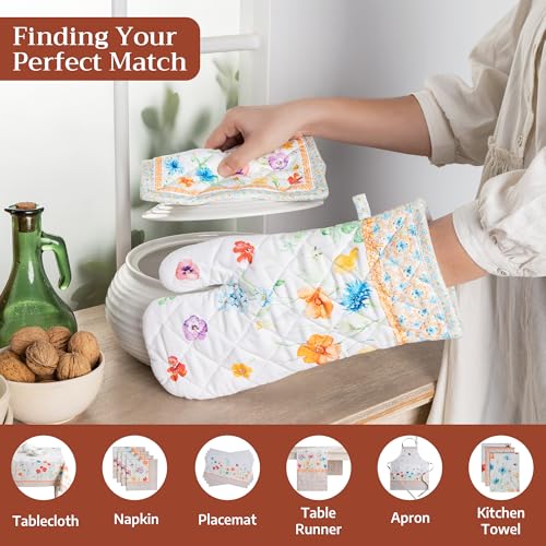 100% Cotton Oven Mitt & Pot Holder Set (2 Count)