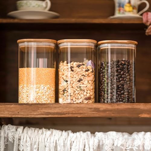 6 Pack Glass Food Storage Jars 37 oz (6 Count)