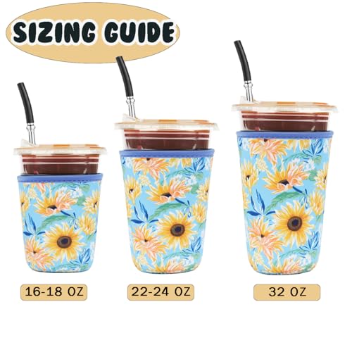 Reusable 3 Pack Iced Coffee Cup Sleeve (3 Count)