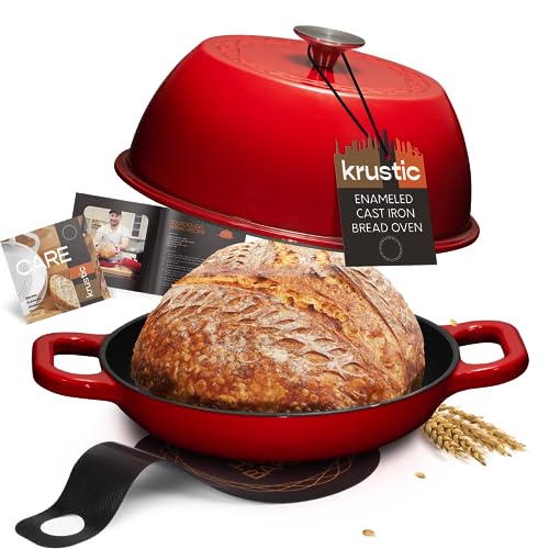 Enameled Cast Iron Dutch Oven for Sourdough Bread Baking