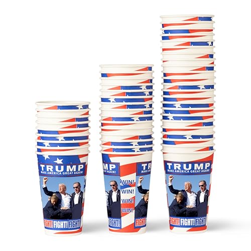 Trump Design Disposable Paper Coffee Cups (100 Count)