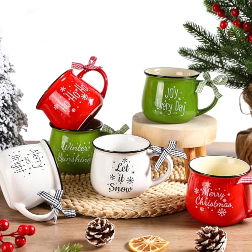 6PCS Christmas Coffee Mugs Set