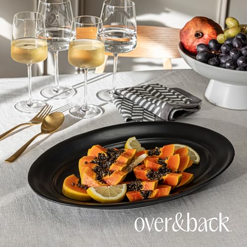 over&back Rim Stoneware Serving Platter