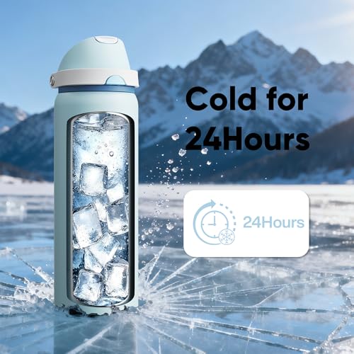 Insulated Water Bottle with Straw