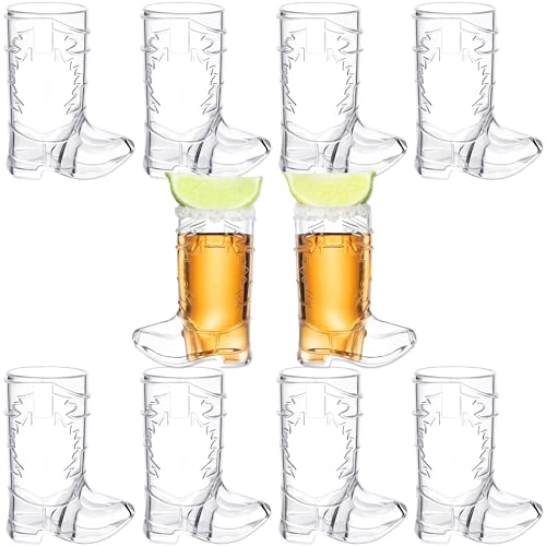 2 Ounce Cowboy Boot Shot Glasses (10 Count)