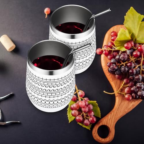 8 Pcs 12 oz Funny Message Coffee Mug Birthday White Elephant Gifts Stainless Steel Insulated Tumblers Wine Cup Gag Gift for for Employee Appreciation Coworkers Friends Father (8 Count)