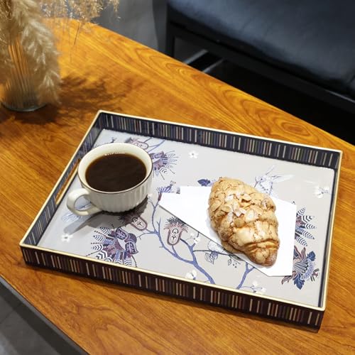 Rectangle Plastic Serving Tray with Handles