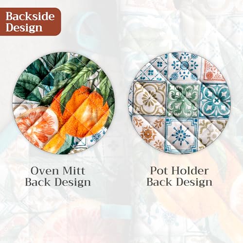 100% Cotton Oven Mitt & Pot Holder Set (2 Count)