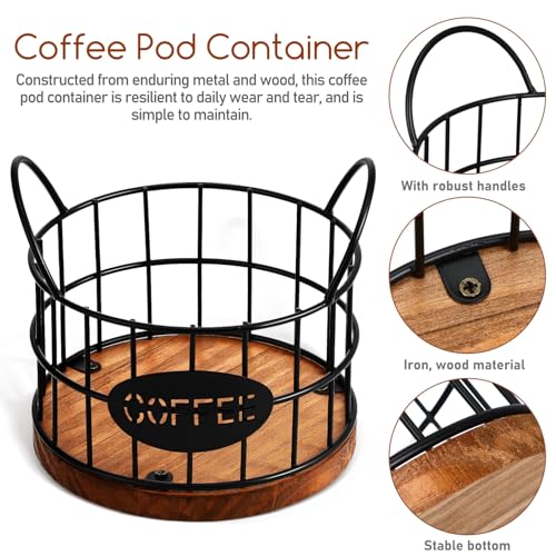 Coffee Pod Storage Basket Wire Coffee Pod Holder for Container Storage Open