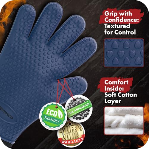 XL Silicone Smoker BBQ Gloves