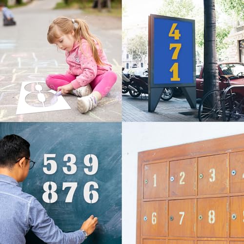 12 Inch Number Stencils Set (10 Count)