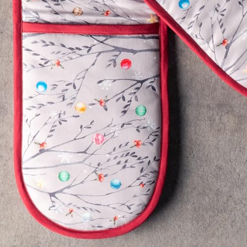 Double Oven Mitts 100% Cotton Double Oven Glove