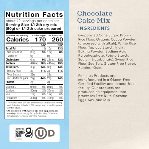 Pamela's Gluten Free Chocolate Cake Mix (126 Ounce)