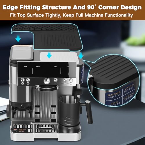 Silicone Top Mat for Ninja Luxe Cafe Espresso Machine ES601 Black
