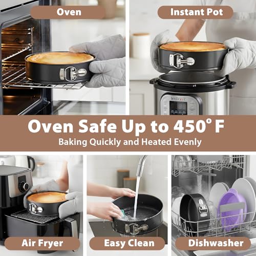 Springform Pan 9 Inch Nonstick Cheesecake Pan with Protector