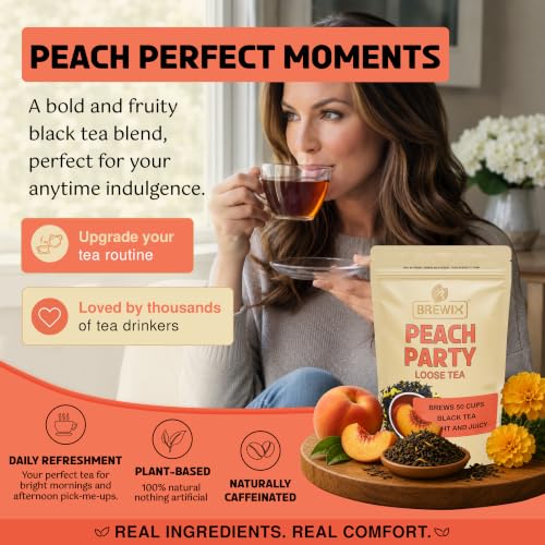 Peach Black Loose Leaf Tea (3.53 Ounce)