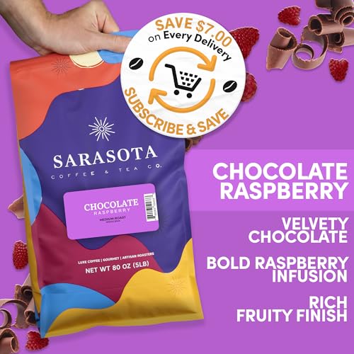 Sarasota Coffee Whole Bean Chocolate Raspberry (80 Ounce)