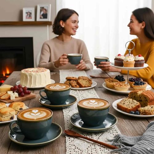 Ceramic Cappuccino Cup Set of 4 (7.8 Count)