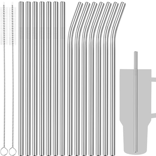 14PCS Stainless Steel Straws Fit for 40oz Stanley Tumbler (14 Count)
