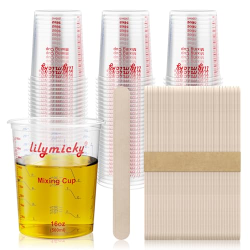 16 oz Plastic Mixing Cups (50 Count)