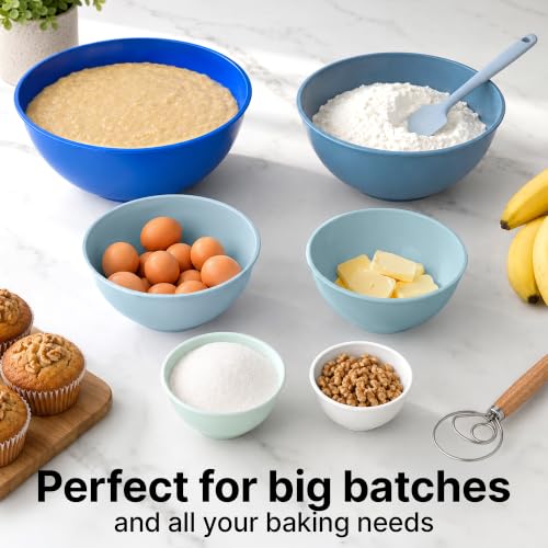 12 Piece Plastic Mixing Bowls with Lids Set (452.48 Count)