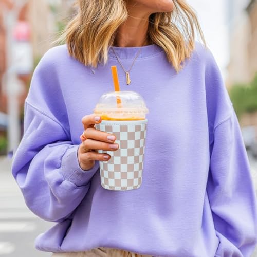 Reusable Insulated Neoprene Iced Coffee Cup Sleeve (3 Count)