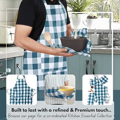 Buffalo Plaid Check Oven Mitts and Pot Holders Set of 4 (4 Count)