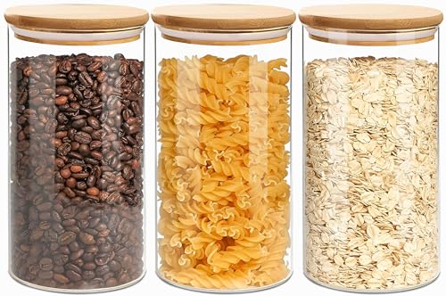 1.5Qt Round Glass Jars (3 Count)