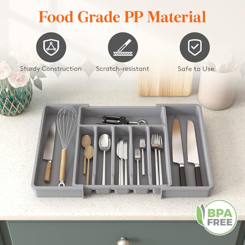 Extra Large Silverware Drawer Organizer