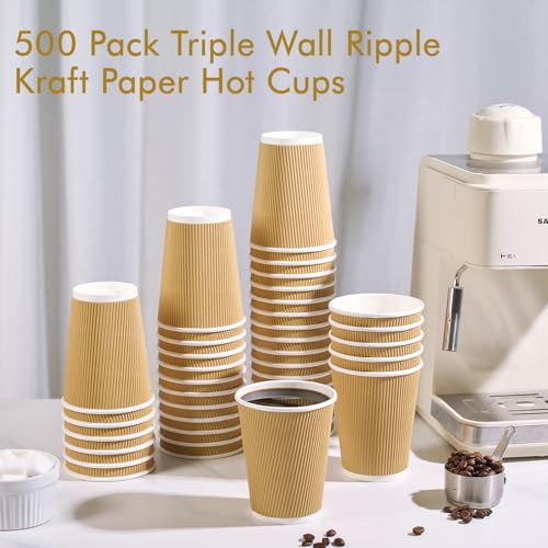 500 Pack 12 oz Coffee Cups (500 Count)