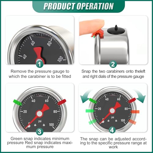 0 100PSI Stainless Steel Glycerin Filled Pressure Gauge 1.5" Black Dial Size