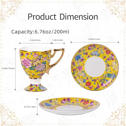 Tea Cup and Saucer (2 Count)